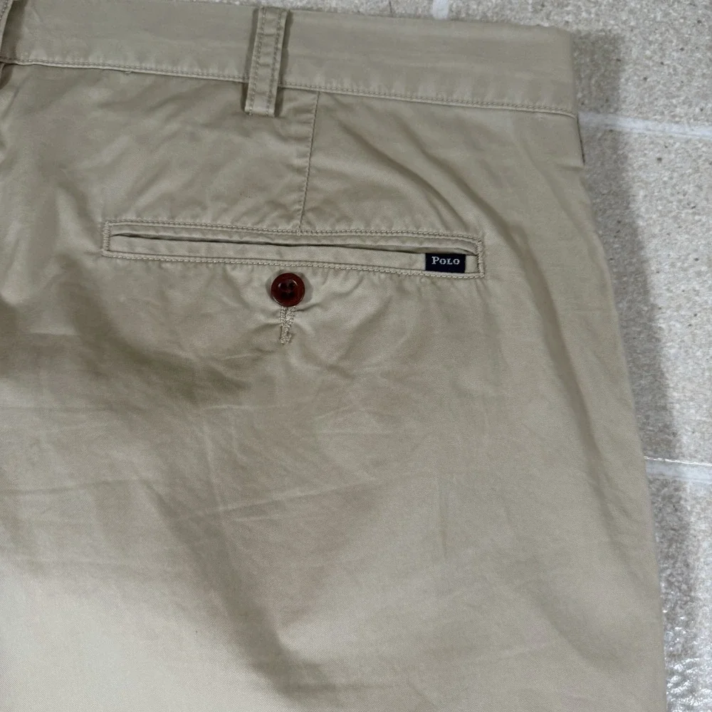 VTG Polo Ralph Lauren Chino Pants Mens 40x30 Khaki Suffield Straight Pony Preppy